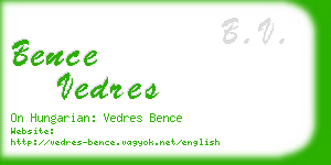 bence vedres business card